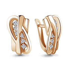 Серьги Аквамарин - Серебро 925, Фианит (арт. 48593А.6)