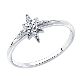 Кольцо SOKOLOV - Серебро 925, Фианит (арт. 94014216)