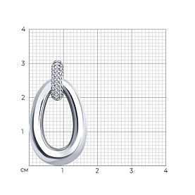 Подвеска Diamant - Серебро 925, Фианит (арт. 94-130-01834-1)
