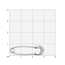 Булавка SOKOLOV - Серебро 925, Фианит (арт. 94040093)