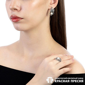 Кольцо Красная пресня - Серебро 925, Жемчуг культивированный (арт. 23312720)