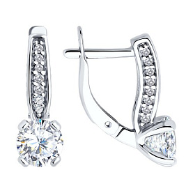 Серьги Diamant - Серебро 925, Фианит (арт. 94-120-02639-1)