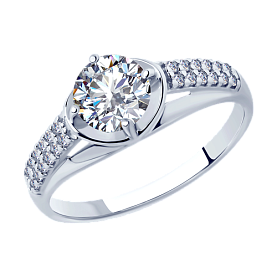 Кольцо SOKOLOV - Серебро 925, Фианит (арт. 94012877)