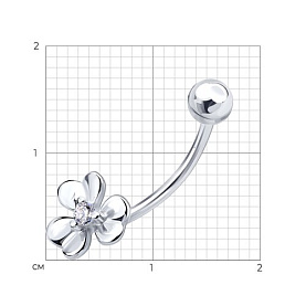 Пирсинг SOKOLOV - Серебро 925, Фианит (арт. 94060110)