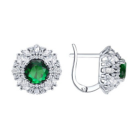 Серьги SOKOLOV - Серебро 925, Фианит (арт. 94027617-91)