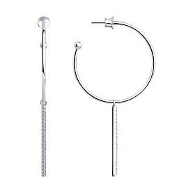 Серьги SOKOLOV - Серебро 925, Фианит (арт. 94023875)