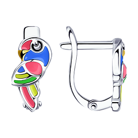 Серьги SOKOLOV - Серебро 925, Эмаль (арт. 94023357)