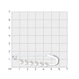 Брошь Diamant - Серебро 925, Жемчуг синтетический (арт. 94-140-00066-1)