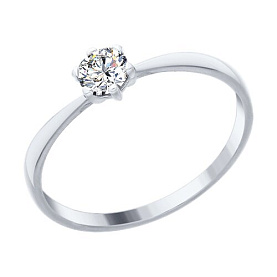 Кольцо SOKOLOV - Серебро 925, Фианит (арт. 94013655)