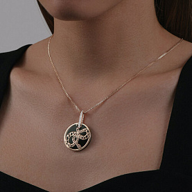 Подвеска Diamant - Серебро 925, Агат, Фианит (арт. 93-330-01771-1)