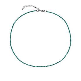 Колье Фиделис - Серебро 925, Синтетическая шпинель (арт. SV-Shp13N-An-Rd)