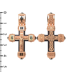 Подвеска Ювелирный дом VIOLET - Золото 585, Оникс, Эбеновое дерево, Эмаль (арт. 16-КА-КС3206-Э-101)