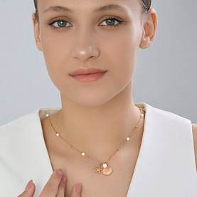 Колье Diamant - Серебро 925, Жемчуг имитация (арт. 93-170-00024-1)