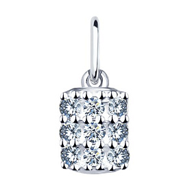 Подвеска SOKOLOV - Серебро 925, Фианит (арт. 94031346)