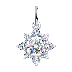 Подвеска SOKOLOV - Серебро 925, Фианит (арт. 94031865)