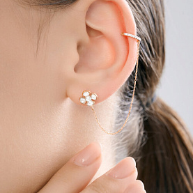 Серьга SOKOLOV - Золото 585, Фианит (арт. 170089)