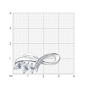 Брошь Diamant - Серебро 925, Фианит (арт. 94-140-00614-1)