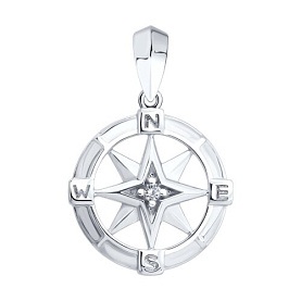 Подвеска SOKOLOV - Серебро 925, Фианит (арт. 94033285)