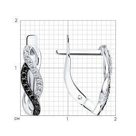 Серьги SOKOLOV - Золото 585, Фианит (арт. 0200711-3)