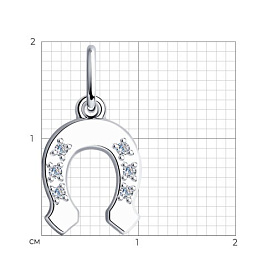 Подвеска SOKOLOV - Серебро 925, Фианит (арт. 94031534)