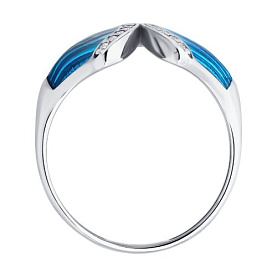 Кольцо Diamant - Серебро 925, Фианит, Эмаль (арт. 94-110-02298-2)