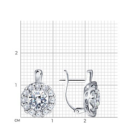 Серьги SOKOLOV - Серебро 925, Фианит (арт. 94025223)