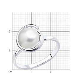 Кольцо SOKOLOV - Серебро 925, Жемчуг синтетический (арт. 94013369)