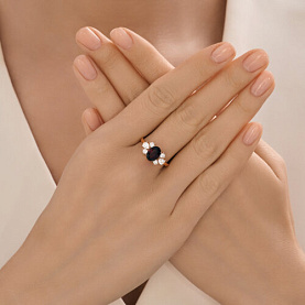 Кольцо SOKOLOV - Серебро 925, Гранат, Фианит (арт. 92014663)