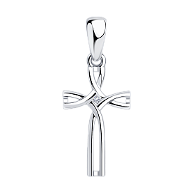 Подвеска SOKOLOV - Серебро 925, Бриллиант, Бриллиант голубой, Бриллиант коньячный (арт. 87030017)