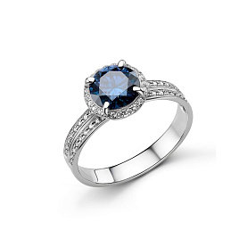 Кольцо Дар - Серебро 925, Муассанит, Фианит (арт. К-3731рс1615600)