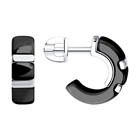 Серьги Diamant - Серебро 925, Керамика (арт. 94-122-01454-1)