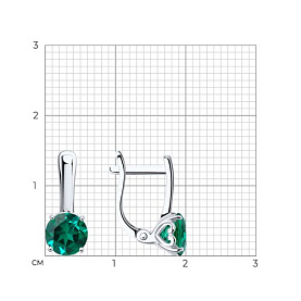Серьги SOKOLOV - Серебро 925, Изумруд (арт. 82020013)