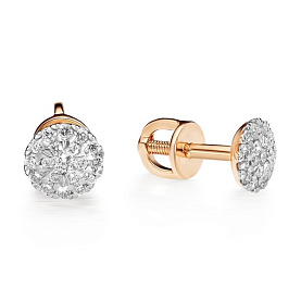 Серьги ООО "Новый Бриллиант" - Золото 585, Бриллиант (арт. 213100040)