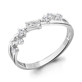 Кольцо Аквамарин - Серебро 925, Фианит (арт. 67303А.5)