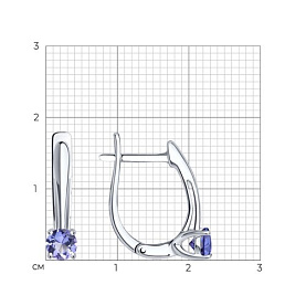 Серьги SOKOLOV - Серебро 925, Танзанит (арт. 92025273)