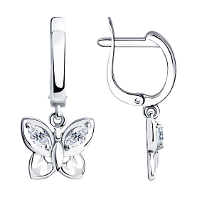 Серьги SOKOLOV - Серебро 925, Фианит (арт. 94023894)