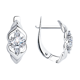 Серьги SOKOLOV - Серебро 925, Фианит (арт. 94022357)