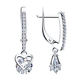 Серьги SOKOLOV - Серебро 925, Фианит (арт. 94025819)