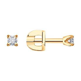 Серьги SOKOLOV - Золото 375, Фианит (арт. 021054-4)