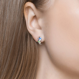 Серьги SOKOLOV - Серебро 925, Эмаль (арт. 94023357)