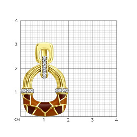 Подвеска Diamant - Серебро 925, Фианит, Эмаль (арт. 93-130-00065-1)