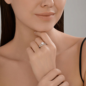 Кольцо SOKOLOV - Серебро 925, Фианит (арт. 94014403)