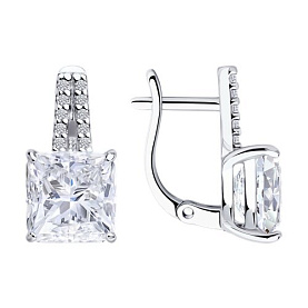 Серьги SOKOLOV - Серебро 925, Фианит (арт. 94026820)