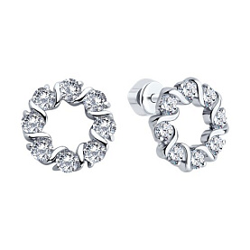 Серьги SOKOLOV - Серебро 925, Фианит (арт. 94026783)