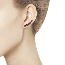 Серьги SOKOLOV - Серебро 925, Гранат (арт. 92021349)