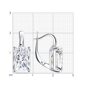 Серьги SOKOLOV - Серебро 925, Фианит (арт. 94027507)