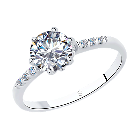 Кольцо SOKOLOV - Серебро 925, Фианит (арт. 94012964)