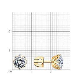 Серьги SOKOLOV - Серебро 925, Фианит (арт. 93022375)