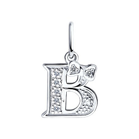 Подвеска SOKOLOV - Серебро 925, Фианит (арт. 94030472)