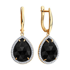 Серьги SOKOLOV - Серебро 925, Агат, Фианит (арт. 92025419)